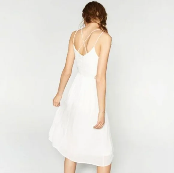 Zara White Cut Out Dress - Picture 8 of 8